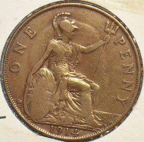 Great Britain 1914 Penny 903384 combine shipping