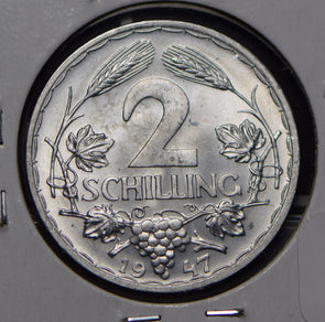 Austria 1947 2 Schilling Eagle animal  292093 combine shipping