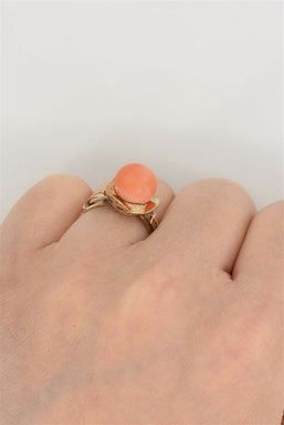 14K Gold Coral Ring 3.33g RG0205