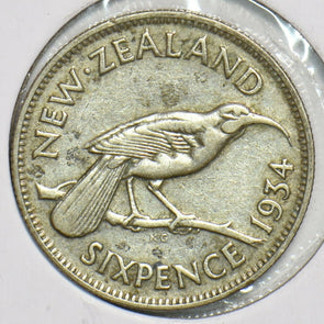 New Zealand 1934 6 Pence Huiaanimal 904363 combine shipping