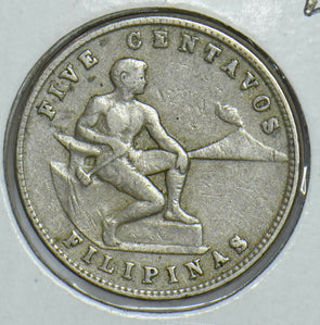 Philippines 1935 Man Posing 5 Centavos Eagle animal 290908 combine shipping