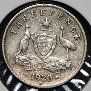 Australia 1920 3 Pence Kangaroo animal Emu  191465 combine shipping