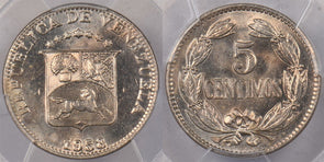 Venezuela 1958 5 Centimos Horse animal PCGS MS 65 PI0154 combine shipping