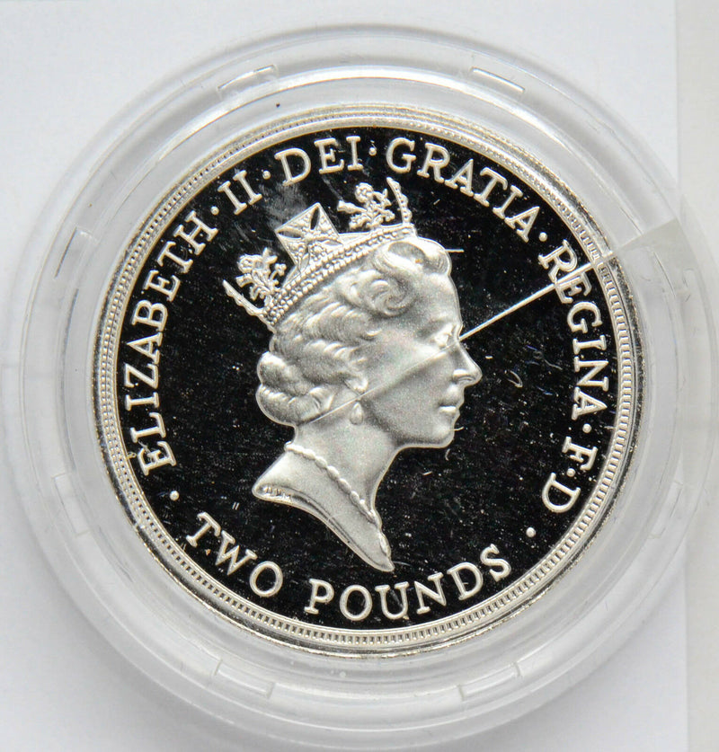 Great Britain 1986  2 Pounds silver  Proof BU0264 combine shipping