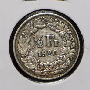 Switzerland 1920 1/2 Franc  900692 combine shipping