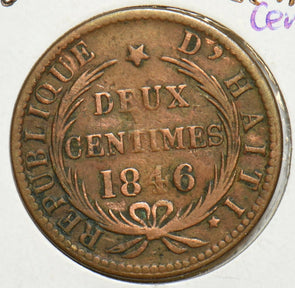 Haiti 1846 2 Centimes 197342 combine shipping