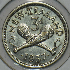 New Zealand 1937 3 Pence 152380 combine shipping