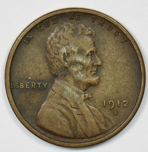 1912-S Lincoln Wheat Cent Ab+ XF U0309