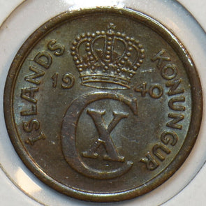 Iceland 1940 Eyrir 151712 combine shipping