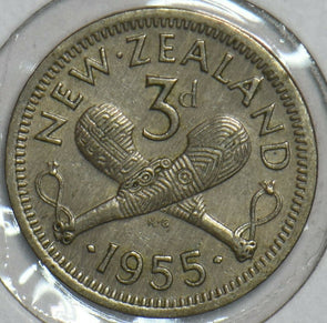 New Zealand 1955 3 Pence 903664 combine shipping