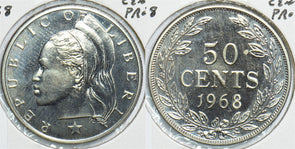 Liberia 1968 50 Cents Proof 198392 combine shipping