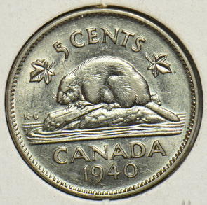 Canada 1940 5 Cents Beaveranimal 904372 combine shipping