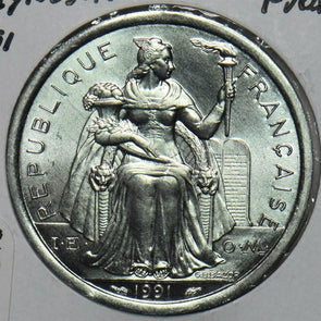 French Polynesia 1991 2 Francs 297818 combine shipping