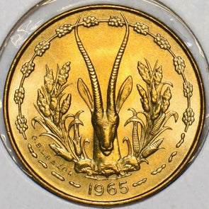 West African States 1965 5 Francs Gazelle animal 196777 combine shipping