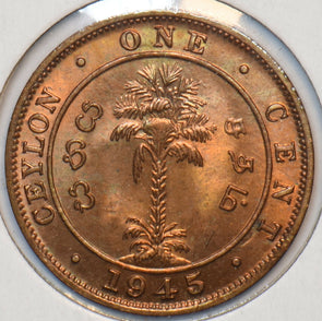 Ceylon 1945 Cent 295195 combine shipping
