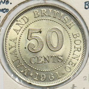 Malaya and British Borneo 1961 50 Cents BU 153350 combine shipping