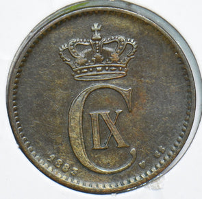 Denmark 1883 2 Ore Porpoise 240993 combine shipping