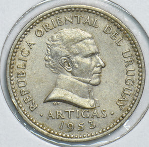Uruguay 1953 10 Centesimos 240974 combine shipping