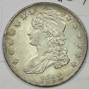 1835 Capped Bust Half Dollar 90% silver Bust AU+ U0412