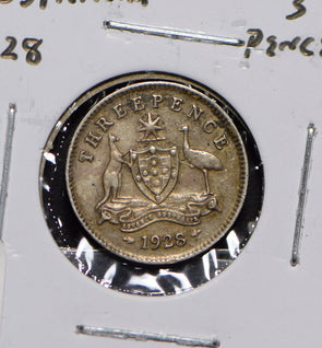 Australia 1928 3 Pence Kangaroo animal Moorhen  191276 combine shipping