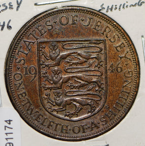 Jersey 1946 1/12 Shilling  191174 combine shipping