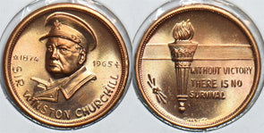 Great Britain 1965 Medal SIR WINSTON CHURCHILL Survival Coin Token 299046 combin