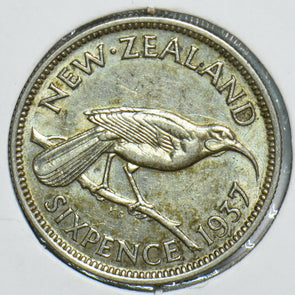 New Zealand 1937 6 Pence Birdanimal 240899 combine shipping