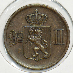Norway 1877 2 Ore 298386 combine shipping