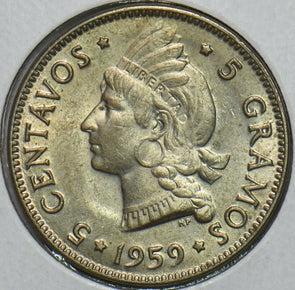 Dominican Republic 1959 5 Centavos 152436 combine shipping