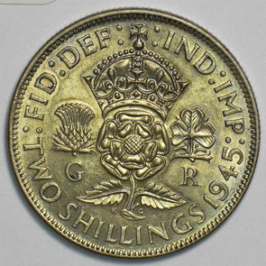 Great Britain 1945 2 Shillings 240779 combine shipping