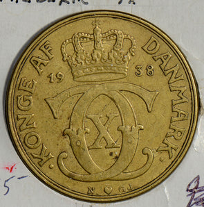 Denmark 1938 2 Kroner  D0070 combine shipping