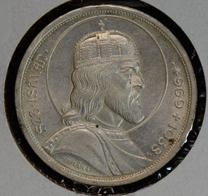Hungary 1938 5 Pengo silver  H0080 combine shipping