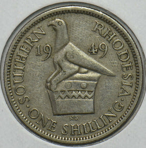 Southern Rhodesia 1949 Shilling Bird animal 152042 combine shipping