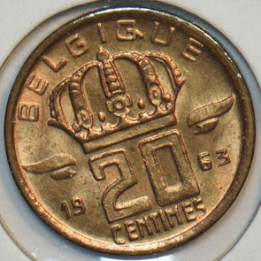 Belgium 1963 20 Centimes 152029 combine shipping