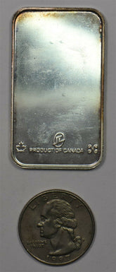 Canada 1990 's 1oz troy silver bar Capricorn National Co zodiac series BU0685 co