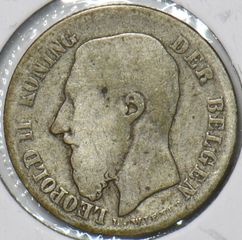 Belgium 1898 50 Centimes Lion animal 903184 combine shipping