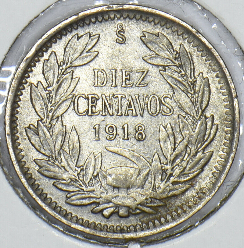 Chile 1918 10 Centavos Condor animal 291179 combine shipping