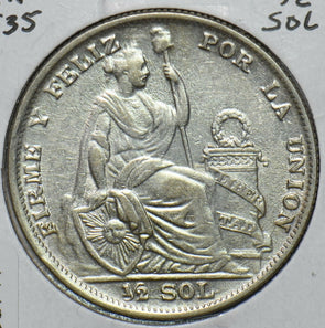 Peru 1935 1/2 Sol 295711 combine shipping