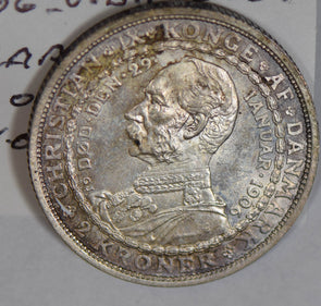 Denmark 1906 V.B.P.G.J 2 Kroner BU D0087 combine shipping