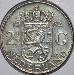 Netherlands 1962 2 1/2 Gulden 295906 combine shipping