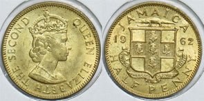 Jamaica 1962 1/2 Penny 198535 combine shipping