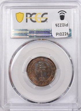 Ceylon 1942 Cent PCGS MS 64 BROWN PI0226 combine shipping