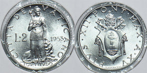 Vatican 1953 2 Lire 198619 combine shipping