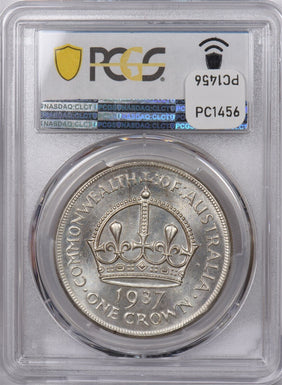 Australia 1937 Crown PCGS MS 65 finest known PC1456 combine shipping