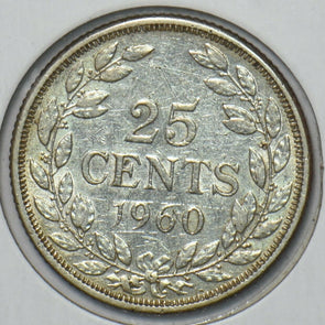 Liberia 1960 25 Cents 295672 combine shipping