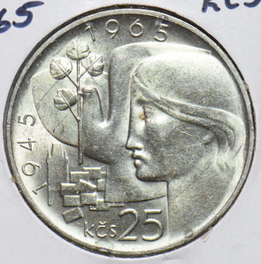 Czechoslovakia 1965 25 Korun Lion animal 293592 combine shipping