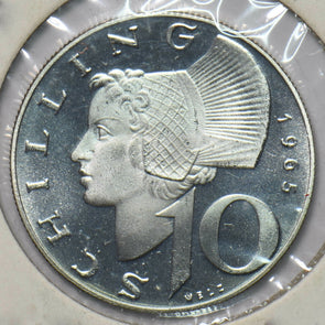 Austria 1965 10 Schilling proof 292797 combine shipping
