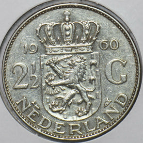 Netherlands 1960 2 1/2 Gulden 151113 combine shipping