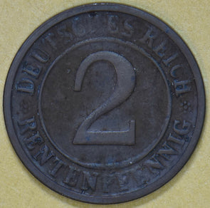 Germany 1924 2 Pfennig 292578 combine shipping