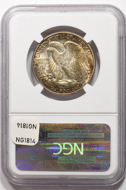 1944 Walking Liberty Half Dollar 90% silver STUNNING TONNING NGC MS65 NG1814